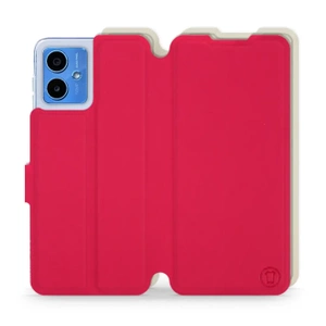 Hülle für Motorola Moto G14 - Farbe Rot mit Platin