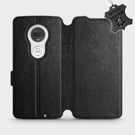 Hülle für Motorola Moto G7 - Farbe Black Leather