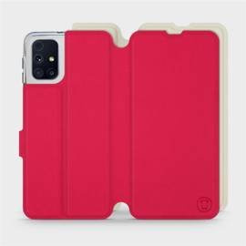 Hülle für Samsung Galaxy M31s - Farbe Rot mit Platin