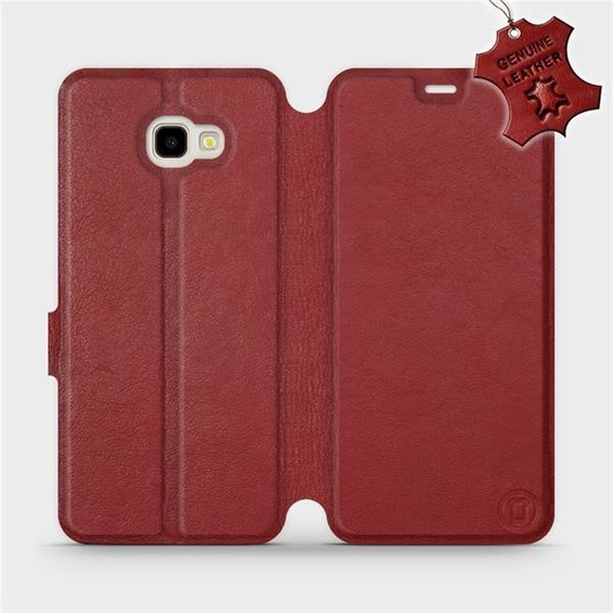 Hülle für Samsung Galaxy J4 Plus 2018 - Farbe Dark Red Leather