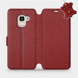 Hülle für Samsung Galaxy J6 2018 - Farbe Dark Red Leather