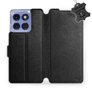 Hülle für Motorola Edge 60 Pro - Farbe Black Leather