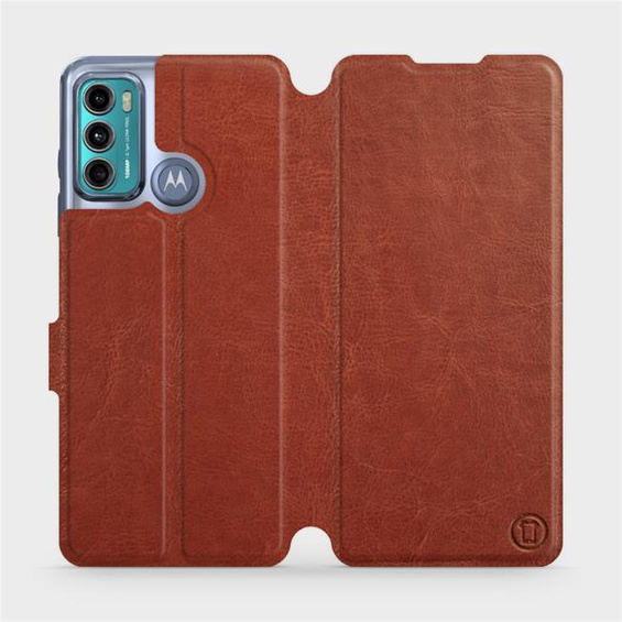 Hülle für Motorola Moto G60 - Farbe Brown&Orange