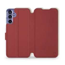 Hülle für Samsung Galaxy A15 4G - Farbe Dunkelrot mit Platin