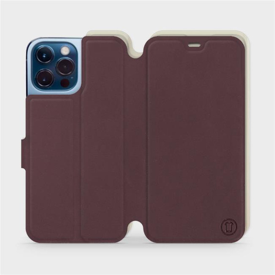 Hülle für Apple iPhone 13 Pro Max - Farbe Burgund mit Platin