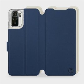 Hülle für Xiaomi Redmi Note 10s - Farbe Marineblau mit Platin