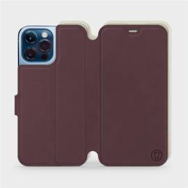 Hülle für Apple iPhone 13 Pro Max - Farbe Burgund mit Platin