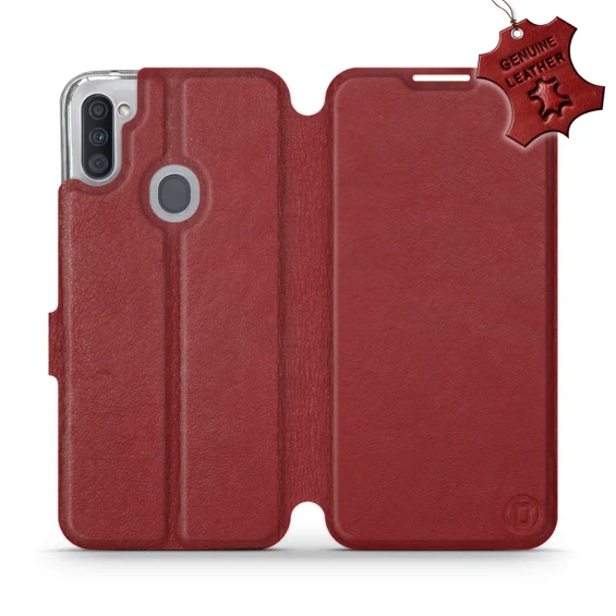 Hülle für Samsung Galaxy M11 - Farbe Dark Red Leather