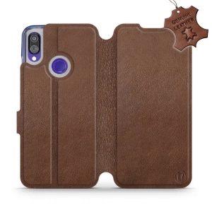Hülle für Xiaomi Redmi Note 7 - Farbe Brown Leather