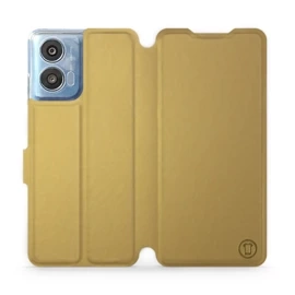 Hülle für Motorola Moto G04 - Farbe Gold&Gray