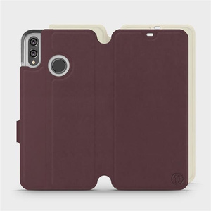 Hülle für Huawei Honor 8X - Farbe Burgund mit Platin