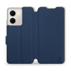 Hülle für OPPO A5x - Farbe Marineblau mit Platin