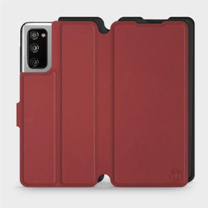 Hülle für Samsung Galaxy S20 FE - Farbe Dunkelrot mit Schwarz