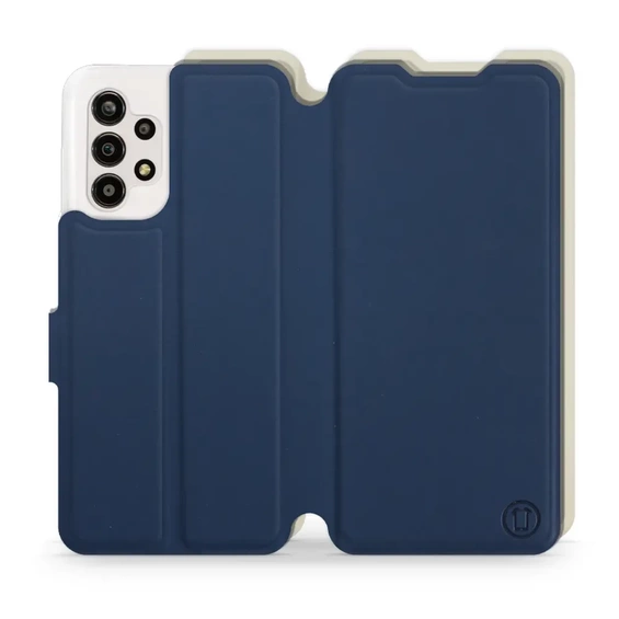 Hülle für Samsung Galaxy A13 4G - Farbe Marineblau mit Platin