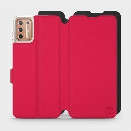 Hülle für Motorola Moto G9 Plus - Farbe Rot mit Schwarz
