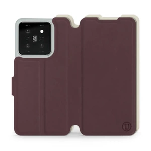 Hülle für Xiaomi 14 - Farbe Burgund mit Platin
