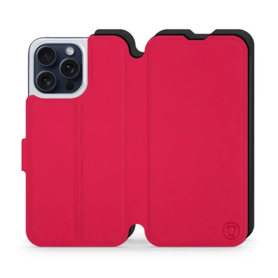 Hülle für Apple iPhone 15 Pro Max - Farbe Rot mit Schwarz