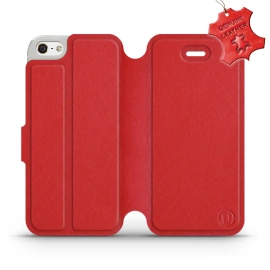 Hülle für Apple iPhone SE - Farbe Red Leather