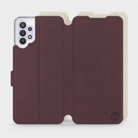 Hülle für Samsung Galaxy M32 5G - Farbe Burgund mit Platin