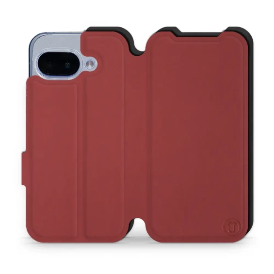Hülle für Google Pixel 9A - Farbe Dunkelrot mit Schwarz