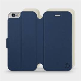 Hülle für Apple iPhone 6s - Farbe Marineblau mit Platin