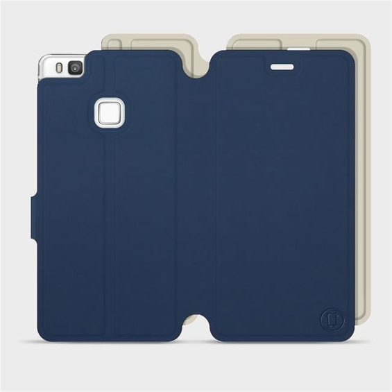 Hülle für Huawei P9 Lite - Farbe Marineblau mit Platin