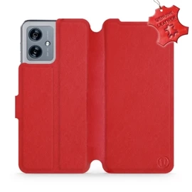 Hülle für Motorola Moto G54 5G - Farbe Red Leather
