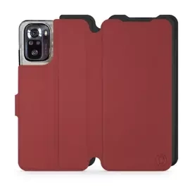Hülle für Xiaomi POCO M5s - Farbe Dunkelrot mit Schwarz