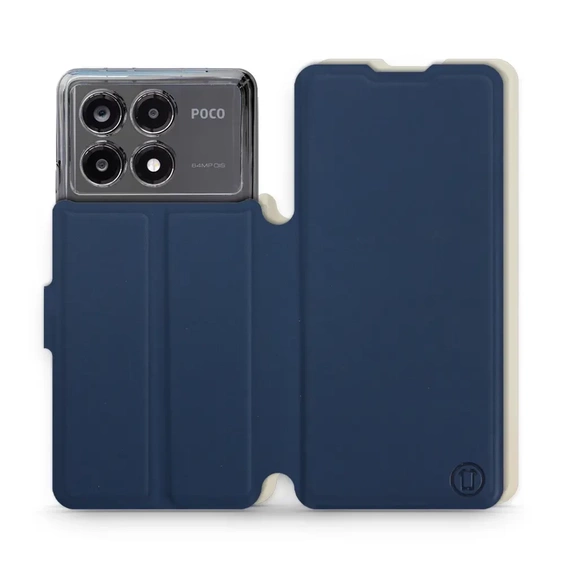 Hülle für Xiaomi POCO X6 Pro - Farbe Marineblau mit Platin