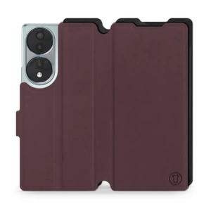 Hülle für Huawei Honor 70 - Farbe Burgund mit Schwarz