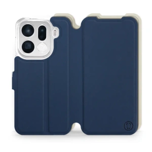 Hülle für OPPO Find X9 pro - Farbe Marineblau mit Platin