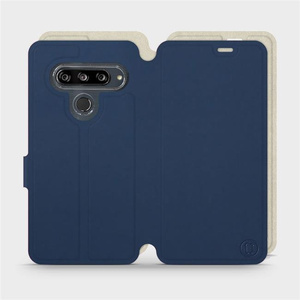 Hülle für LG G8s ThinQ - Farbe Marineblau mit Platin