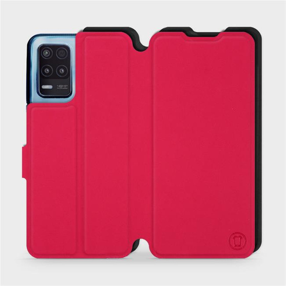 Hülle für Realme 8 5G - Farbe Rot mit Schwarz
