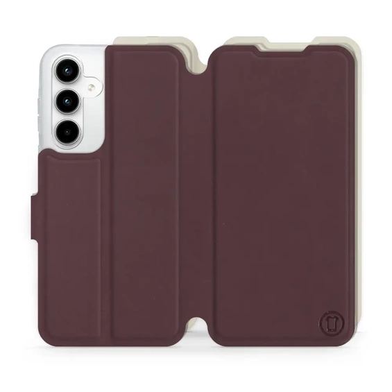 Hülle für Samsung Galaxy A35 5G - Farbe Burgund mit Platin