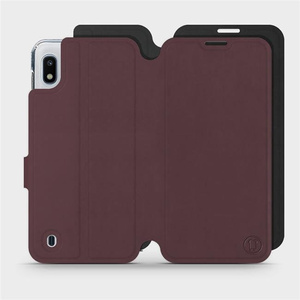 Hülle für Samsung Galaxy A10 - Farbe Burgund mit Schwarz