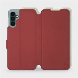 Hülle für Samsung Galaxy A04S - Farbe Dunkelrot mit Platin