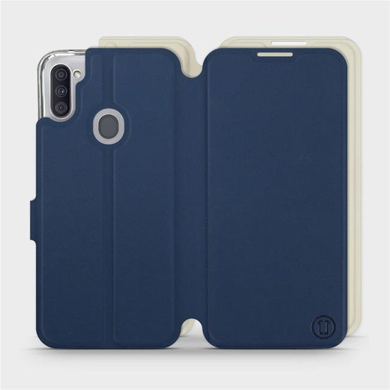 Hülle für Samsung Galaxy M11 - Farbe Marineblau mit Platin