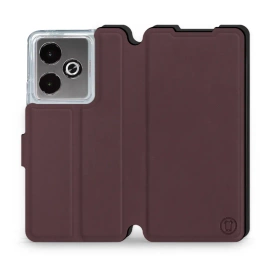 Hülle für Realme GT 7 - Farbe Burgund mit Schwarz