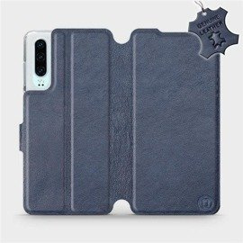 Hülle für Huawei P30 - Farbe Blue Leather