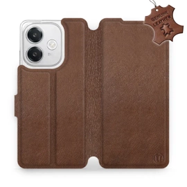Hülle für OPPO A40 - Farbe Brown Leather