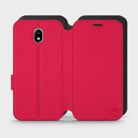 Hülle für Samsung Galaxy J7 2017 - Farbe Rot mit Schwarz