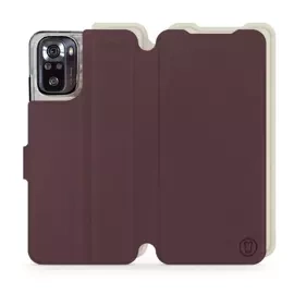 Hülle für Xiaomi POCO M5s - Farbe Burgund mit Platin