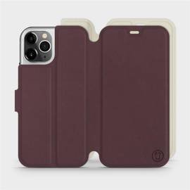 Hülle für Apple iPhone 12 Pro - Farbe Burgund mit Platin