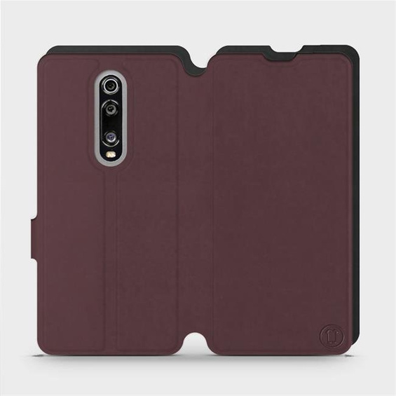 Hülle für Xiaomi Mi 9T - Farbe Burgund mit Schwarz