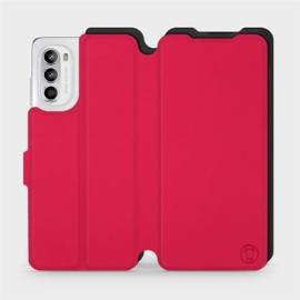 Hülle für Motorola Moto G52 - Farbe Rot mit Schwarz