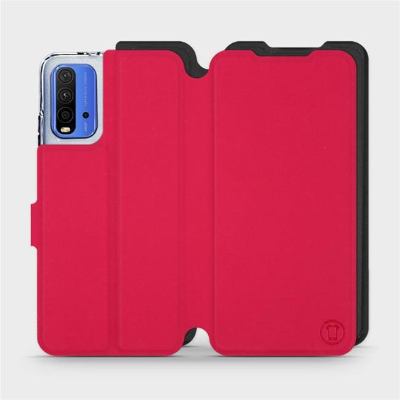 Hülle für Xiaomi Redmi 9T - Farbe Rot mit Schwarz