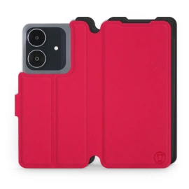 Hülle für Realme Note 60 - Farbe Rot mit Schwarz