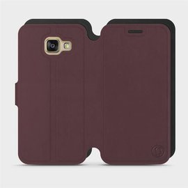 Hülle für Samsung Galaxy A3 2016 - Farbe Burgund mit Schwarz