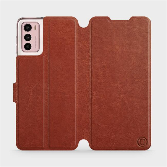 Hülle für Motorola Moto G42 - Farbe Brown&Orange