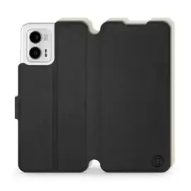Hülle für Motorola Moto G73 5G - Farbe Schwarz mit Platin